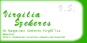 virgilia szekeres business card